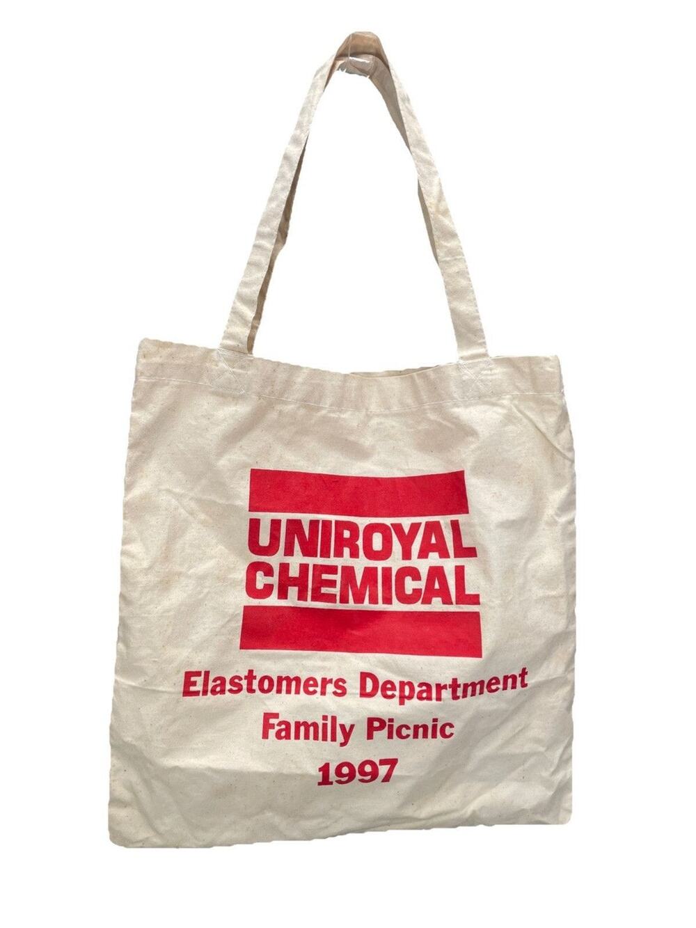 VTG Uniroyal Chemical‎ Tote Bag Canvas Elastomers Department Family Picnic 1997